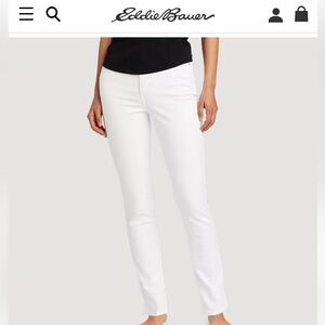 Eddie Bauer Voyager High Rise Straight White Denim